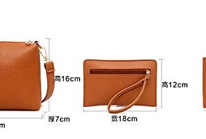 Andongnywell 4 Pack Women Handbag Set PU Leather Handbags Sets Tote Shoulder Bag Purse Card Holder 4pcs Set