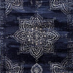 5934 Distressed Navy 8 x 10 Area Rug Carpet Large New