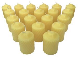 general wax 15 hour scented votive candles 20 candles per box with texured finish (yellow lemon scent)
