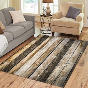 pinbeam area rug abstract old natural brown barn wood wall wooden home decor floor rug 3′ x 5′ carpet