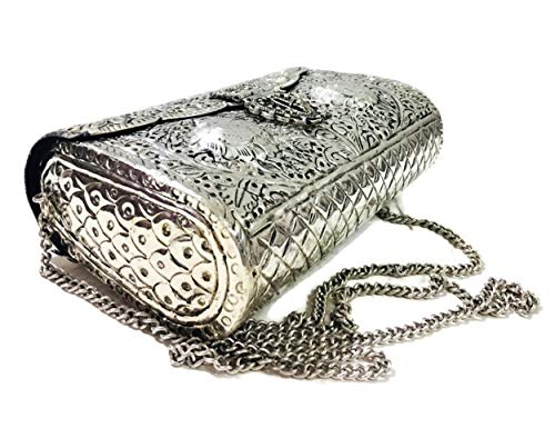 Stylish Vintage indian brass clutch purses antique Ethnic Handmade Women metal clutch Bag