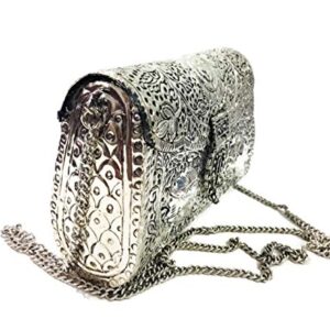 Stylish Vintage indian brass clutch purses antique Ethnic Handmade Women metal clutch Bag