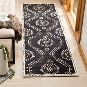 Martha Stewart Collection by SAFAVIEH 9' x 12' Alpaca MSR4532B Handmade Ogee Dot Wool Living Room Dining Bedroom Area Rug