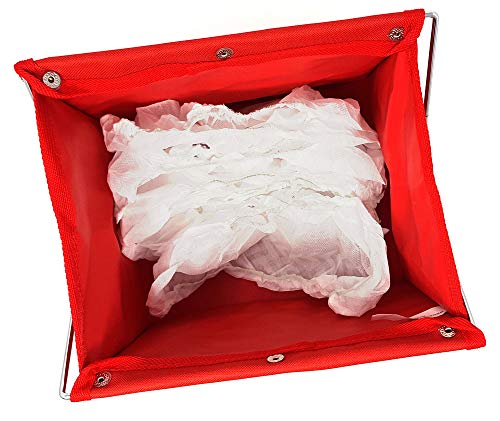 Foldable Shoe Cover Holder (Red) with Bonus Please Use Shoe Covers, Double Sided, Door Hanger