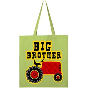 inktastic red tractor big brother tote bag lime green 19f81