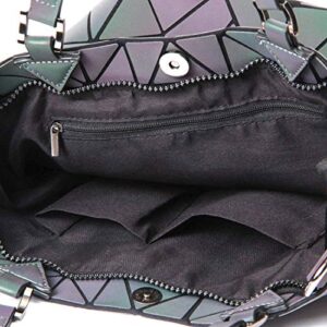 Geometric Luminous Purses and Handbags Holographic Purse Lumikay Bag Reflective Leather Irredescent Tote NO.1