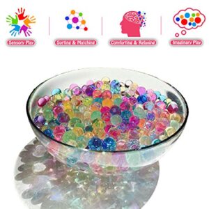 MarvelBeads Water Beads Non-Toxic (Half Pound Refill) Rainbow Mix for Sensory Play, Spa Refill, Toys and Décor, Marble Sized