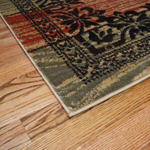 Mayberry Rugs Woodgrain Elk Area Rug, 5'3"x7'3", Multicolor