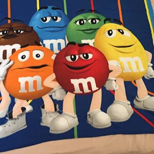 m&m fleece blanket with all m&m characters