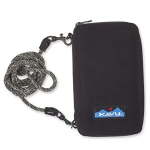 kavu go time bi-fold crossbody wallet with rope strap – black