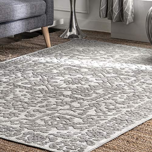 nuLOOM Celestial Contemporary Indoor/Outdoor Area Rug, 7' 6" x 9' 6", Grey