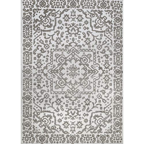 nuLOOM Celestial Contemporary Indoor/Outdoor Area Rug, 7' 6" x 9' 6", Grey