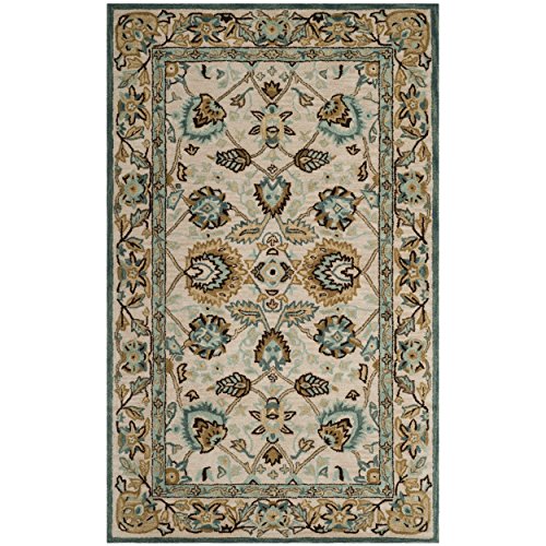 SAFAVIEH Antiquity Collection 6' x 9' Peacock / Blue AT812B Handmade Traditional Oriental Premium Wool Area Rug