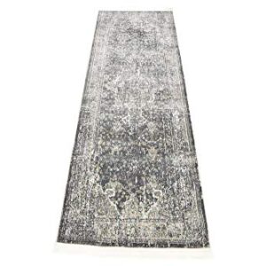 Unique Loom Baracoa Collection Area Rug - La Cabana (2' 2" x 6' 1" Runner, Fume Gray/ Brown)