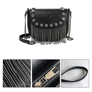 Women's Small Studs Rivet Crossbody Handbag Fashion Shell Shape Shoulder Messenger Bag