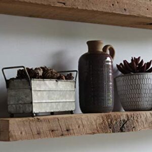 Urban Legacy Accent Floating Shelves | Reclaimed Wide Plank Barn Wood with Floating Brackets | Set of 2 (Natural, 36" x 7" x 2")