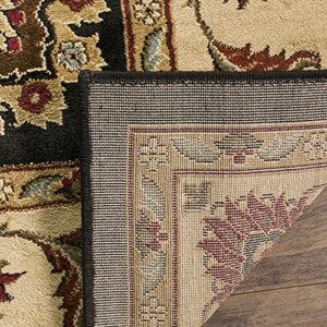 SAFAVIEH Lyndhurst Collection 2'3" x 8' Black/Ivory LNH555 Traditional Oriental Non-Shedding Living Room Entryway Foyer Hallway Bedroom Runner Rug