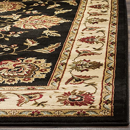 SAFAVIEH Lyndhurst Collection 2'3" x 8' Black/Ivory LNH555 Traditional Oriental Non-Shedding Living Room Entryway Foyer Hallway Bedroom Runner Rug