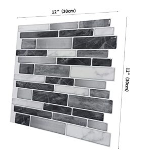 Art3d 10-Sheet Self-Adhesive Tile Backsplash for Kitchen, Vinyl Decorative Tiles, 12"x12"