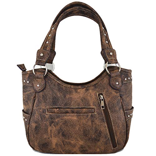 Tooled Leather Laser Cut Western Style Horse Cowgirl Purse Country Totes Women Handbag Everyday Shoulder Bags Wallet Set (#2 Brown Set)