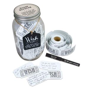 top shelf house warming wish jar kit with 100 tickets and decorative lid