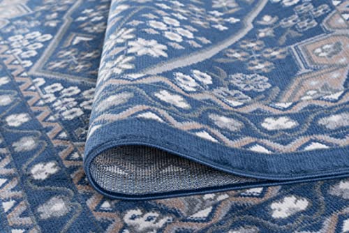 Universal Rugs Logan Area Rug 5' x 7' Navy