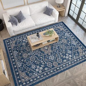 Universal Rugs Logan Area Rug 5' x 7' Navy