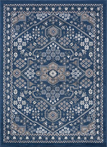 Universal Rugs Logan Area Rug 5' x 7' Navy