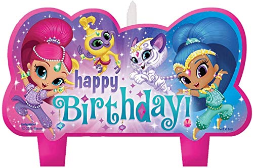 Amscan Shimmer and Shine Happy Birthday Candle Sets (4 ct) One Size, Multicolor 170332