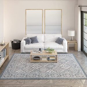 universal rugs oxnard area rug, 4′ x 5′, gray