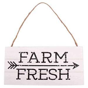 GSM Brands Farm Fresh Wood Plank Hanging Sign (13.75 x 6.9)