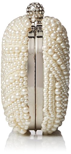 Snowskite Women's Handmade Full Pearl Bridal Evening Clutch Bag Ivory