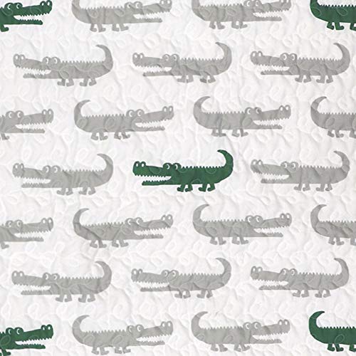 Lush Decor Lush Décor Alligator Sherpa Throw, 60" x 50", Gray/Green