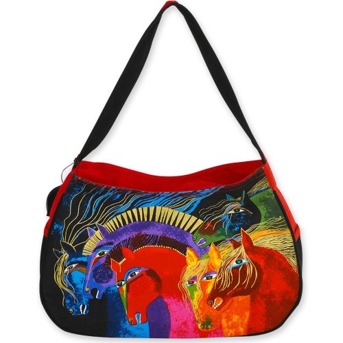 Laurel Burch Wild Horses of Fire Medium Hobo Tote