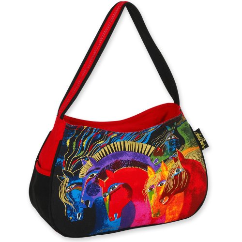 Laurel Burch Wild Horses of Fire Medium Hobo Tote