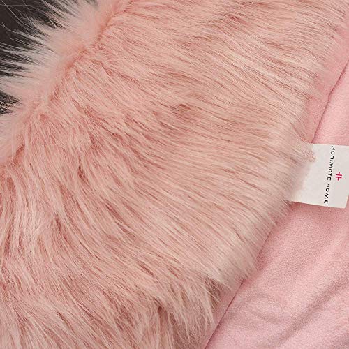 Pink Faux Fur Throw Blanket, Luxury Modern Blush Home Throw Blanket, Super Warm, Fuzzy, Elegant, Fluffy Thick Heavy Decoration Blanket Scarf for Sofa, Couch and Bed, 60''x 80''