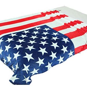 king's deal- Bed Blanket :79 inch x 59 inch Super Soft Warm Air Conditioning Throw Blanket for Bedroom Living Rooms Sofa,Oversized Travel Throw Cover Air Conditioned Room Blanket(USA Flag1)