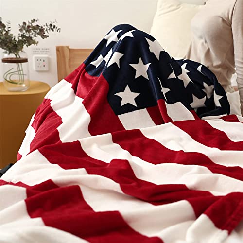 king's deal- Bed Blanket :79 inch x 59 inch Super Soft Warm Air Conditioning Throw Blanket for Bedroom Living Rooms Sofa,Oversized Travel Throw Cover Air Conditioned Room Blanket(USA Flag1)