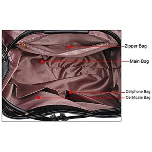navor Girls/Women Waterproof Daypack Casual Backpack Convertible Business/Travel Leather Backpack/Handbag [Black]