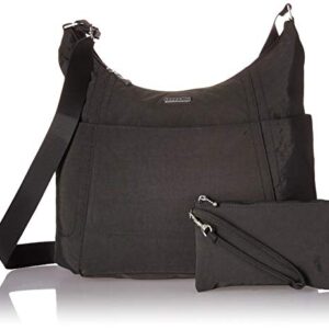 Baggallini Hobo Tote Charcoal/Fuschia