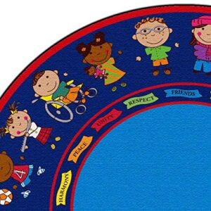 KidCarpet.com Friends Semicircle Rug, 12' x 6'