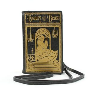 beauty and the beast book clutch cross body bag in vinyl