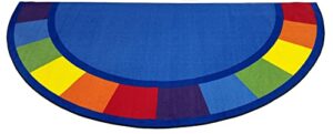 kidcarpet.com colors semicircle classroom carpet, 12′ x 6′