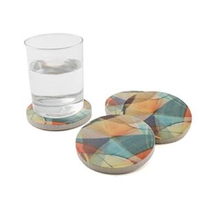 Thirstystone Drink Coasters, All Natural Stone with Non-Slip Cork Backing, Drink Absorbent & Protects Table, Home Accessories, Aura II (Set of 4),TSYZ3