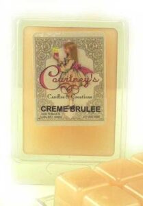 courtney’s candles creme brulee mixer melt or wax tart
