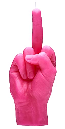 CandleHand Hand Gesture Candle Middle Finger - Big Real Hand Size 8.7 x 3.5 x 3 inches - Unusual Birthday, Office, Housewarming Gift (Pink)