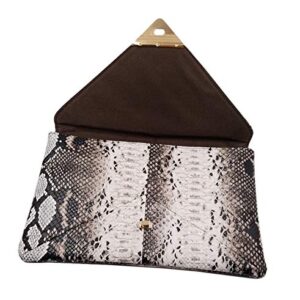 Women Snakeskin Envelope Clutch Bag Crossbody Purses With Chains Evening Party Prom Shoulder Messenger Handbags