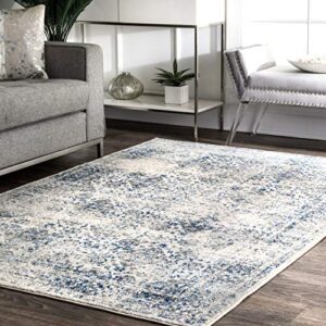 nuloom tarnish hazy mysterious area rug, 8′ x 10′, blue