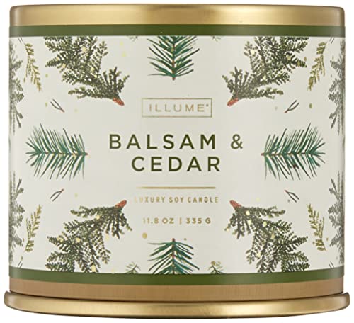 ILLUME Noble Holiday Balsam & Cedar Soy Candle, Large Tin