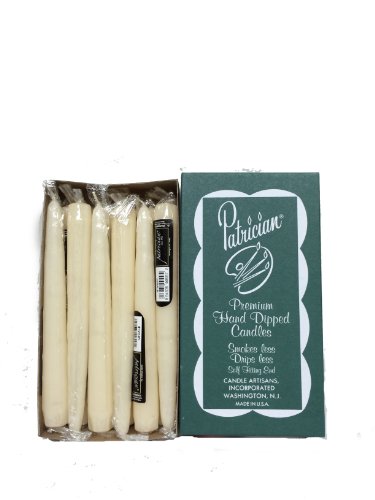 8in Ivory Taper Candles Pack of 12